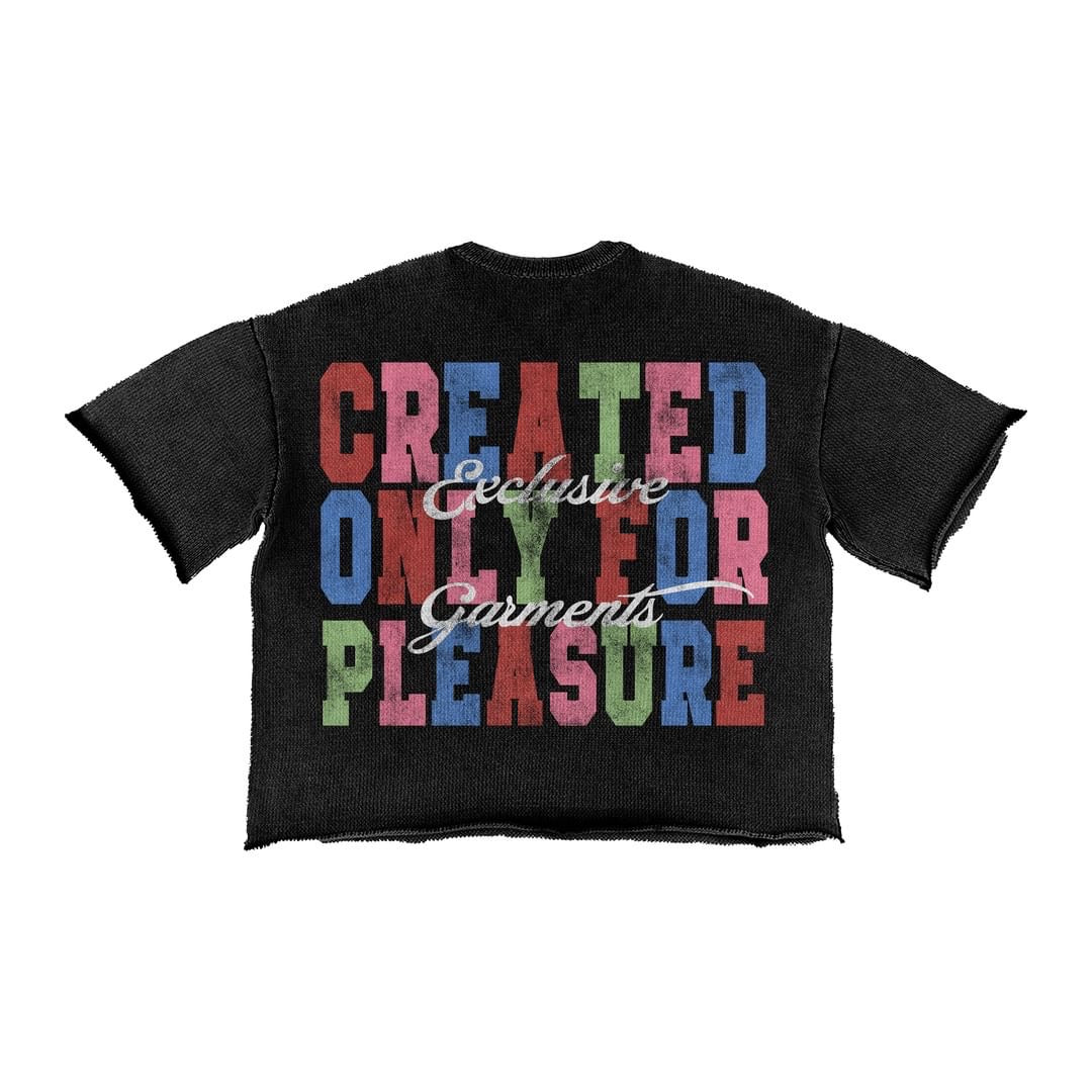 "CREATED FOR PLEASURE" Boxy Tee